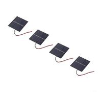 Yuanpgky Confezione da 4 pannelli solari policristallini da 0,65 W .5 V con fili - 60 x 80 mm Compatti Accessori per apparecchiature elettriche esterne fai da te per piccole luci, traffico per sig