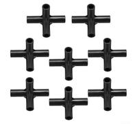 Yuanpgky Connettori per telaio di supporto per piante, giunti per tubi in PVC a 4 vie, 8/12/16/19 mm, struttura da giardino, componenti per la costruzione di serre (8 mm)