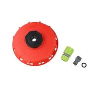 Yuanpgky Coperchio in plastica per tappo serbatoio IBC, con connettore per iniezione acqua da 12 mm, arancione, antipolvere, a tenuta stagna, adattatore per contenitori industriali (rosso)