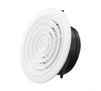 Yuanpgky Copertura regolabile da parete per ventilatori di scarico, griglia di ventilazione in ABS, 75-200 mm, feritoie di ventilazione rotonda per bagno, cucina, soffitto o parete, (150 mm)