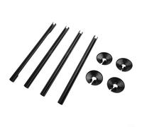 Yuanpgky Coperture e collari per tubi del radiatore 300 mm x 15 mm nero in plastica PVC manicotto per sistemi di riscaldamento con chiusura a scatto per anello, compatibile con radiatore acqua gas