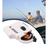 Yuanpgky Cravatta elettrica per pesca, strumento di annodamento automatico portatile con motore ad alta coppia, compatibile con vari tipi di amo e lenze, alimentato da 2 AAA (manico corto)