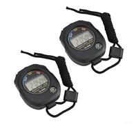 Yuanpgky Cronometro digitale per allenamento sportivo, confezione da 2 con 2 memorie e precisione di 1/100 di secondo, ampio display visibile alla luce solare, compatibile con corsa, nuoto, palestra