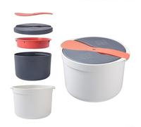 Yuanpgky Cuociriso portatile a vapore, multifunzione, 1,8 l, per riso, pasta, verdure e zuppe, design compatto con materiale PP facile da pulire,