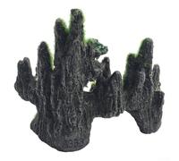 Yuanpgky Decorazione per acquario, casa sull'albero di muschio, per grotta per acquario, con design in resina verde naturale, adatta per acquascape e habitat di allevamento di gamberetti (B)