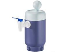 Yuanpgky Distributore di acqua manuale portatile a pressione d'aria per brocche d'acqua da 11,3 e 18,9 l, tubo in silicone per alimenti, struttura ABS, design verticale compatto per la casa, (blu)