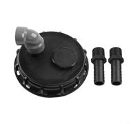 Yuanpgky DN150 Copertura per serbatoio IBC con connettore di aspirazione dell'acqua per sistemi di raccolta e stoccaggio dell'acqua piovana in plastica nera (100 x 75 x 100 cm)