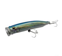 Yuanpgky Esche galleggianti da pesca 150 mm 58 g Topwater Surf Popper con occhi 3D e ganci in acciaio inox per acqua salata a strisce spigola tonno e dorado (5)