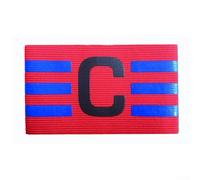 Yuanpgky Fascia da capitano del calcio, fascia elastica in nylon fluorescente, per adulti e bambini grandi, 20 g, accessorio leggero per sport di squadra (rosso)