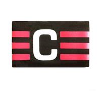 Yuanpgky Fascia da capitano del calcio per sport di calcio, fascia elastica in nylon fluorescente per adulti e bambini grandi, 20 g, accessorio leggero per sport di squadra (nero)