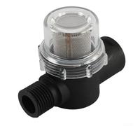 Yuanpgky Filtro dell'acqua per camper con filtro in acciaio inossidabile a 50 rete, ingresso e uscita NPSM da 1/2 pollici, ciotola trasparente per facilità, compatibile con acqua RV