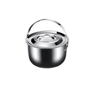 Yuanpgky Filtro per zuppa in acciaio inox con coperchio, contenitore per filtro dell'olio per conservare il grasso, 16,5 x 9 / 19,5 x 11,5/22,5 x 13 / 25,5 x 15 cm, colino a maglia fine per brodo