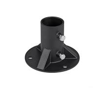 Yuanpgky Flangia da pavimento in acciaio resistente per pali di recinzione a catena, supporto in metallo massiccio con rivestimento a polvere nera, diametro interno 52 mm/65 mm/78 mm, per (52 mm)