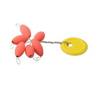 Yuanpgky Galleggianti ovali a sette stelle da 6,3 mm x 13,2 mm, attrezzatura da pesca luminosa per pesca alla carpa, set da 6 pezzi con funzione fluorescente fluorescente, compatibile con X-For ray