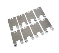 Yuanpgky Ganci per cornici in acciaio inox, ganci da parete perforati, senza trapano, confezione da 8 pezzi, colore argento, 66 x 51 mm, senza traccia, rimovibili e riutilizzabili (confezione da 8)