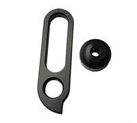 Yuanpgky Gancio per deragliatore posteriore, in lega di alluminio, per bicicletta, ingranaggio, estensore, compatibile con deragliatori posteriori, 5,5 x 1,5 x 0,5 cm, nero