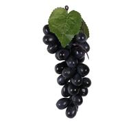 Yuanpgky Grappolo d'uva decorativo artificiale, grappolo di frutta artificiale realistico, in PVC, per cucina, decorazione per la casa, centrotavola, oggetti di scena per fotografia (nero)