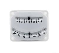 Yuanpgky Inclinometro a doppia scala con intervallo da ±5° a ±35° per barche, veicoli e attrezzature, clinometro in plastica bianca con nastro di montaggio facile