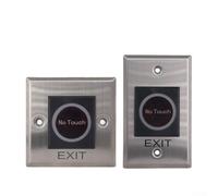 Yuanpgky Interruttore No Touch Exit Pulsante per sistemi di controllo accessi interni, pulsante in acciaio inossidabile premere per uscire con indicatore luminoso verde, compatibile con ingresso porta