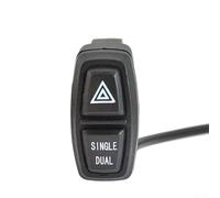 Yuanpgky Interruttore singolo doppio per conversione E-For Bike e scooter elettrico - Indicatore luminoso con doppio pulsante, attacco manubrio 22,2 mm, cavo da 1,7 m, nero