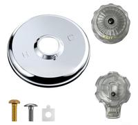 Yuanpgky Kit di finiture per valvola doccia in ottone con copertura decorativa per rubinetti del lavandino del bagno, design elegante e minimalista per bagni contemporanei di casa e giardino