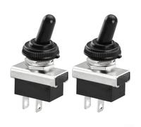 Yuanpgky KN3D-101 Interruttore a levetta di bloccaggio a 2 pin per interni automobilistici - 25A @ 12V DC, 6A @ 125V AC, 3A @ 250V AC, IP67-Rated resistente all'umidità, foro di montaggio da 12,2 mm,