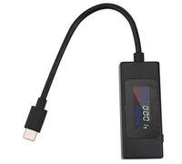 Yuanpgky KWS-065C - Tester di tensione e corrente USB-C con display LCD reale, 4-30 V/0-6,5 A/195 W, supporta ricarica rapida QC2.0/.0/PD/VOOC (nero)