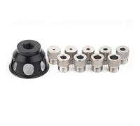 Yuanpgky Localizzatore di guida per trapano in lega di alluminio con boccola per la lavorazione del legno e l'installazione di porte dell'armadio, perforatore professionale per fori di posizionamento