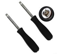Yuanpgky Manico girevole da 1/4 di pollice con collegamento foro inferiore da 6,3 mm, lunghezza 150 mm, connettore chiave in acciaio al cromo vanadio per kit di attrezzi professionali e fai da te