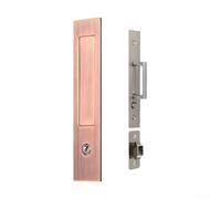 Yuanpgky Maniglia per porta scorrevole a molla con meccanismo di chiusura nascosto, per spazi interni moderni, realizzata in resistente lega di zinco in diversi colori (bronzo rosso)