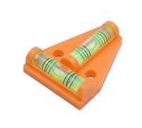 Yuanpgky Mini livella a forma di T, strumento livellatore per un accurato livellamento di immagini, TV, roulotte, mobili, confezione da 2, 58 mm, triangolo orizzontale a bolle di tipo T (arancione)