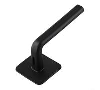 Yuanpgky Non c'è bisogno di praticare fori ganci con resistenza senza tracce e retro adesivo per l'organizzazione domestica, bianco, nero, grigio (nero)