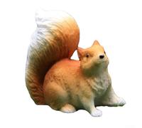 Yuanpgky Ornamento da giardino in resina a forma di scoiattolo, simpatica statuetta a forma di animale per prato, terrario, bonsai o decorazione da scrivania, ideale per paesaggi in miniatura di