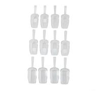 Yuanpgky Pala multiuso in plastica ad alta trasparenza per ghiaccio, cereali, sabbia e tè, set da 12 pezzi con dimensioni piccole, medie e grandi (medio e medio)