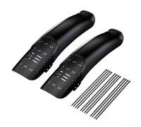 Yuanpgky Parafanghi per bici da strada, set parafanghi anteriori e posteriori, 36,5 x 8 x 4,5 cm, struttura in polipropilene nero con 12 cinghie, compatibile con mountain bike