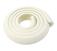 Yuanpgky Paraspigoli di sicurezza per bambini, a forma di L, per proteggere i bordi dei mobili, strisce anti-collisione da 2 m, in gomma morbida con forte, resistente all'acqua (bianco sporco)