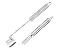 Yuanpgky Pelapatate manuale per pannocchie di mais in acciaio inox resistente, con design ergonomico, per la preparazione del mais fresco, 26 x 4 cm (002)