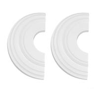 Yuanpgky Piastra di copertura rotonda in poliuretano da 30,5 cm, per ventilatori da soffitto decorativi e lampadari, elegante finitura bianca sagomata, impermeabile e resistente alle ammaccature
