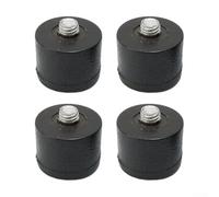 Yuanpgky Piedini di livellamento con viti per esercizi per bici e attrezzature per il fitness, supporto fisso antiscivolo, tappetini livellatori regolabili in metallo, confezione da 4 (nero