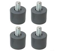 Yuanpgky Piedini di livellamento con viti per esercizi per bici e attrezzature per il fitness, supporto fisso antiscivolo, tappetini livellatori regolabili in metallo, confezione da 4 (nero