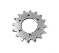 Yuanpgky Pignone a ingranaggi fissi 16T per supporto del freno a disco della bicicletta, ruota in acciaio argentato, compatibile con catene da 1/2" e 1/8"