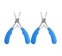 Yuanpgky Pinze a gancio in acciaio inox per pesca, pinze a bocca storta con morso forte, pinza crimpatrice per bottiglie da 15 cm e strumento per lenza sottile, compatibile con (blu))