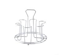 Yuanpgky Portabicchieri in acciaio inox per riporre bicchieri, scolapiatti capovolto con design verticale salvaspazio, 6 o 8 posizioni, portabicchieri da cucina per casa o bar (6 bit)