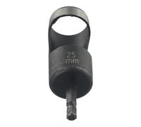 Yuanpgky Punta cava con gambo esagonale per pelle, plastica, cartone, diametro regolabile da 2-25 mm, attacco per trapano in acciaio al carbonio, compatibile con trapani elettrici (25 mm)