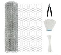 Yuanpgky Recinzione da giardino esagonale zincata per pollame e animali domestici, 35 cm x 5 m, filo di acciaio zincato a caldo, per pollai, conigli, recinzioni fai da te (160 x 20 cm)