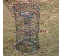 Yuanpgky Rete da pesca pieghevole per granchi, gamberi, gamberi e aragoste, trappola cilindrica a rete con doppia apertura, compatibile con borsa per esche, struttura in nylon e metallo, (30 x 60 cm)