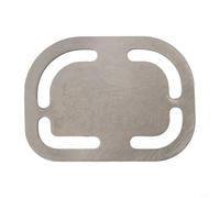 Yuanpgky Righello per cinturino in acciaio inox, modello stencil con calibro ad angolo arrotondato e sagoma circolare per cinturino in pelle, strumento di misurazione e punzonatura per riparazione