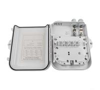 Yuanpgky Scatola di distribuzione in fibra ottica a 12 porte per FTTH | Contenitore terminale a 12 core con patta girevole | Compatibile con connettori LC/per SC UPC | Montaggio a parete in ABS bianco