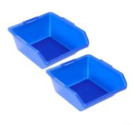 Yuanpgky Scatola portaoggetti con set da 2 pezzi, organizer in materiale plastico per riporre attrezzi, supporto per assemblaggio officina, classificazione hardware e selezione delle viti, grande (blu