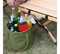 Yuanpgky Secchio pieghevole portatile da 20 l, in rete di PVC resistente con manico rinforzato, per campeggio, pesca, giardinaggio, soluzione compatta e leggera per riporre l'acqua all'aperto (caffè